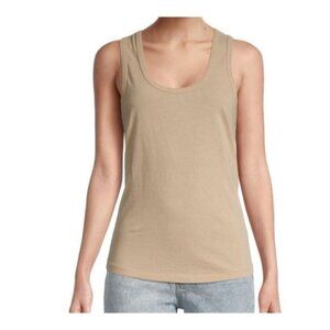 Re/Done X Hanes Relaxed Cotton Beach Tank Sand M